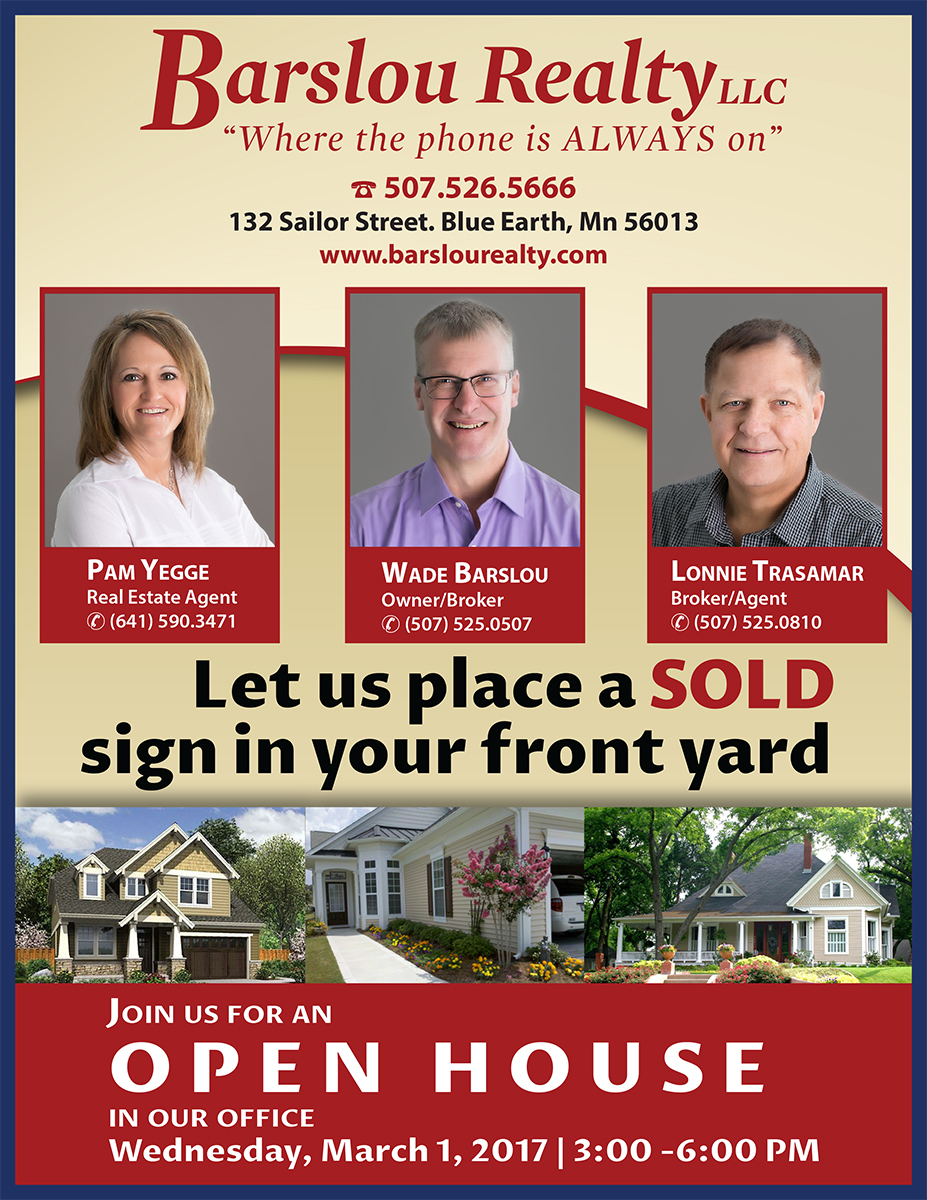 Diseño de Flyer por Venus L. Penaflor para Barslou Realty, LLC | Diseño #13412182