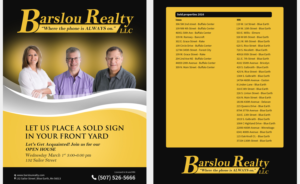 Flyer Design by Gfx.26™ for Barslou Realty, LLC | Design: #13486174