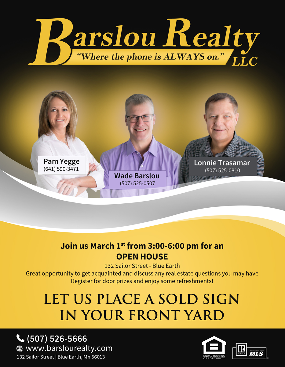 Flyer Design by Gfx.26™ for Barslou Realty, LLC | Design #13514067