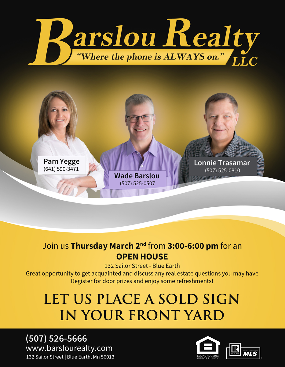 Flyer Design by Gfx.26™ for Barslou Realty, LLC | Design #13586306