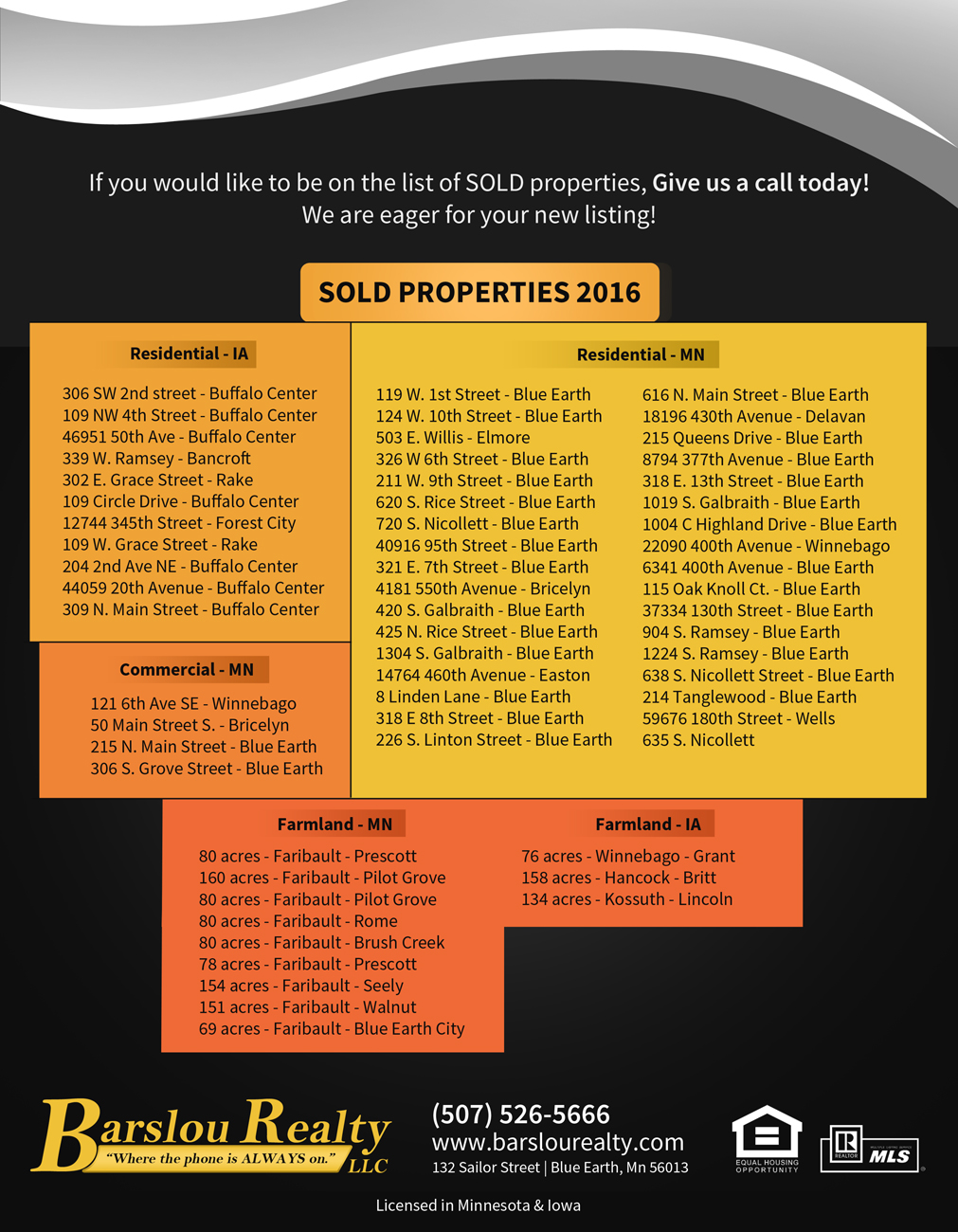 Flyer Design by Gfx.26™ for Barslou Realty, LLC | Design #13590851