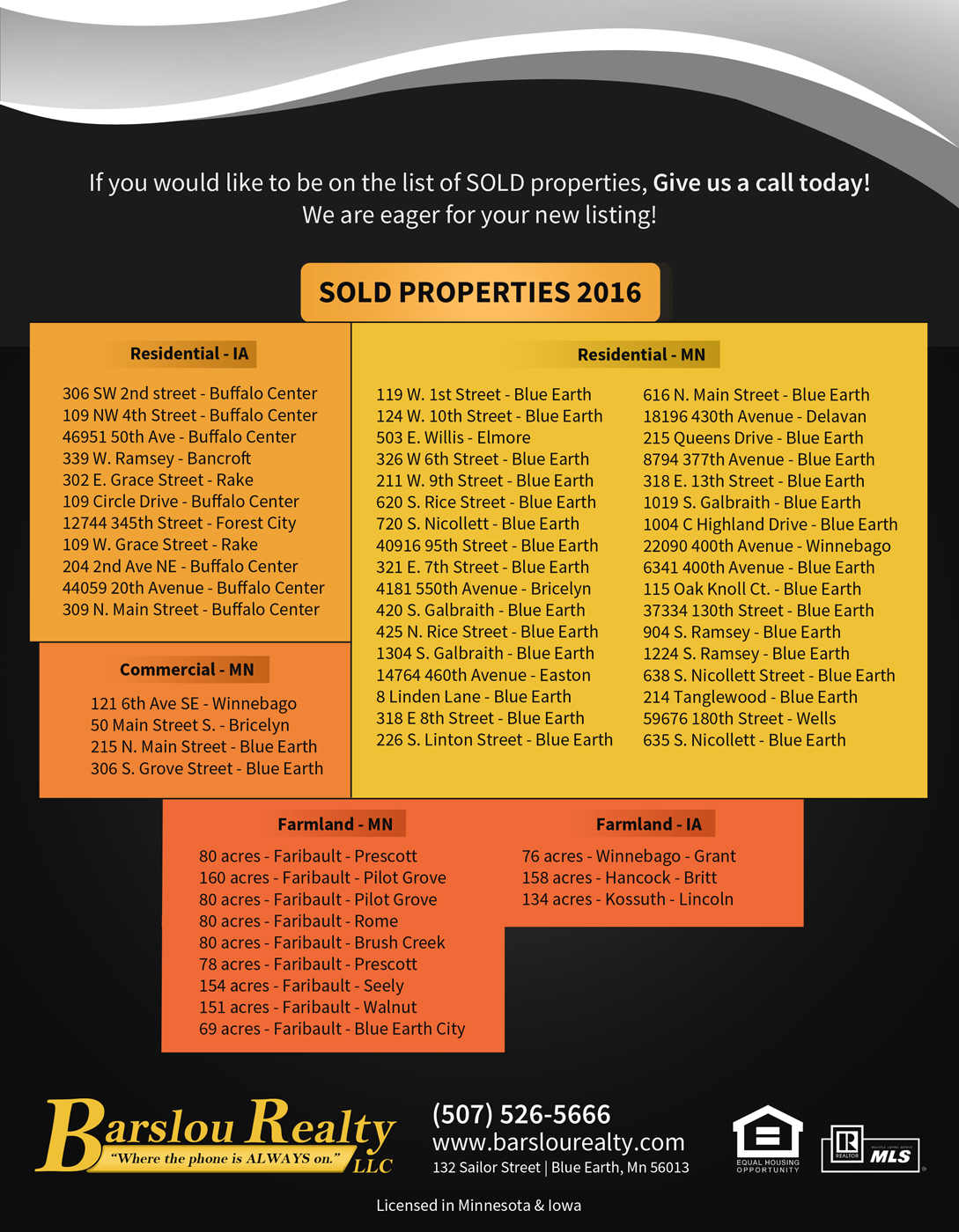 Flyer Design by Gfx.26™ for Barslou Realty, LLC | Design #13595000