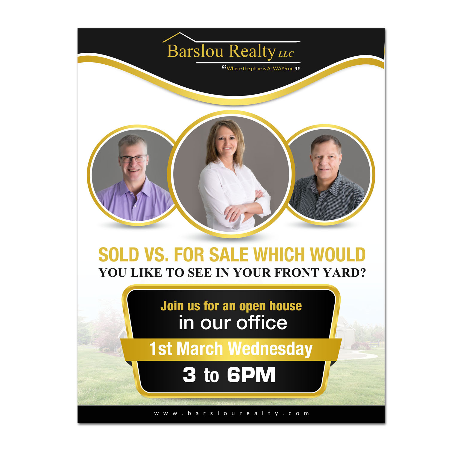 Flyer Design by creative.bugs for Barslou Realty, LLC | Design #13345984