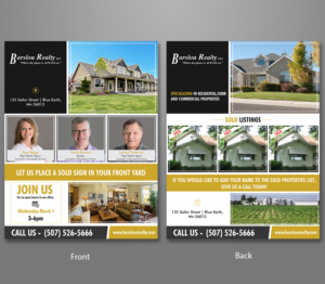 Diseño de Flyer por ecorokerz para Barslou Realty, LLC | Diseño #13335651
