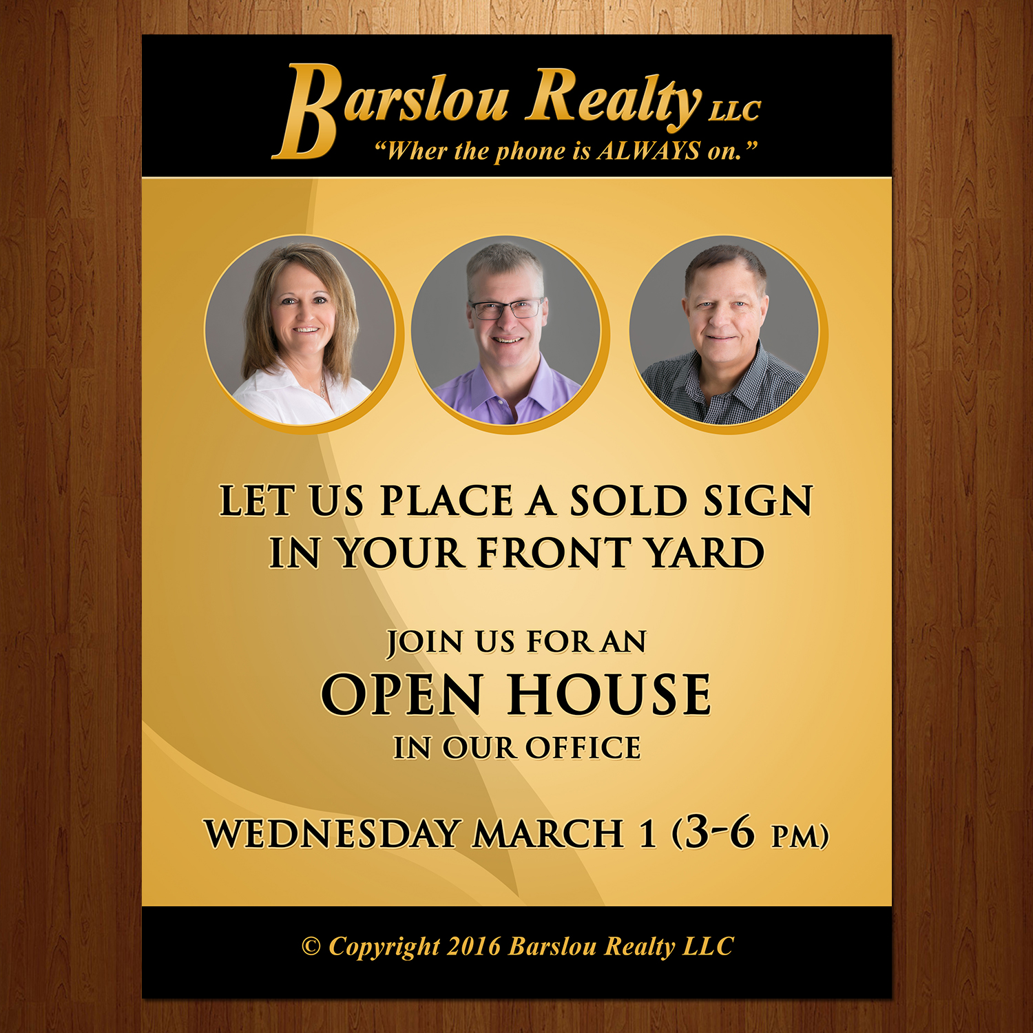 Diseño de Flyer por VEGA-Designs para Barslou Realty, LLC | Diseño #13430641