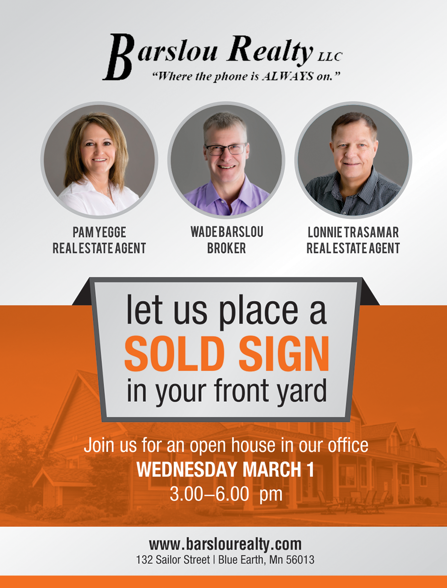 Diseño de Flyer por D Creative para Barslou Realty, LLC | Diseño #13473743