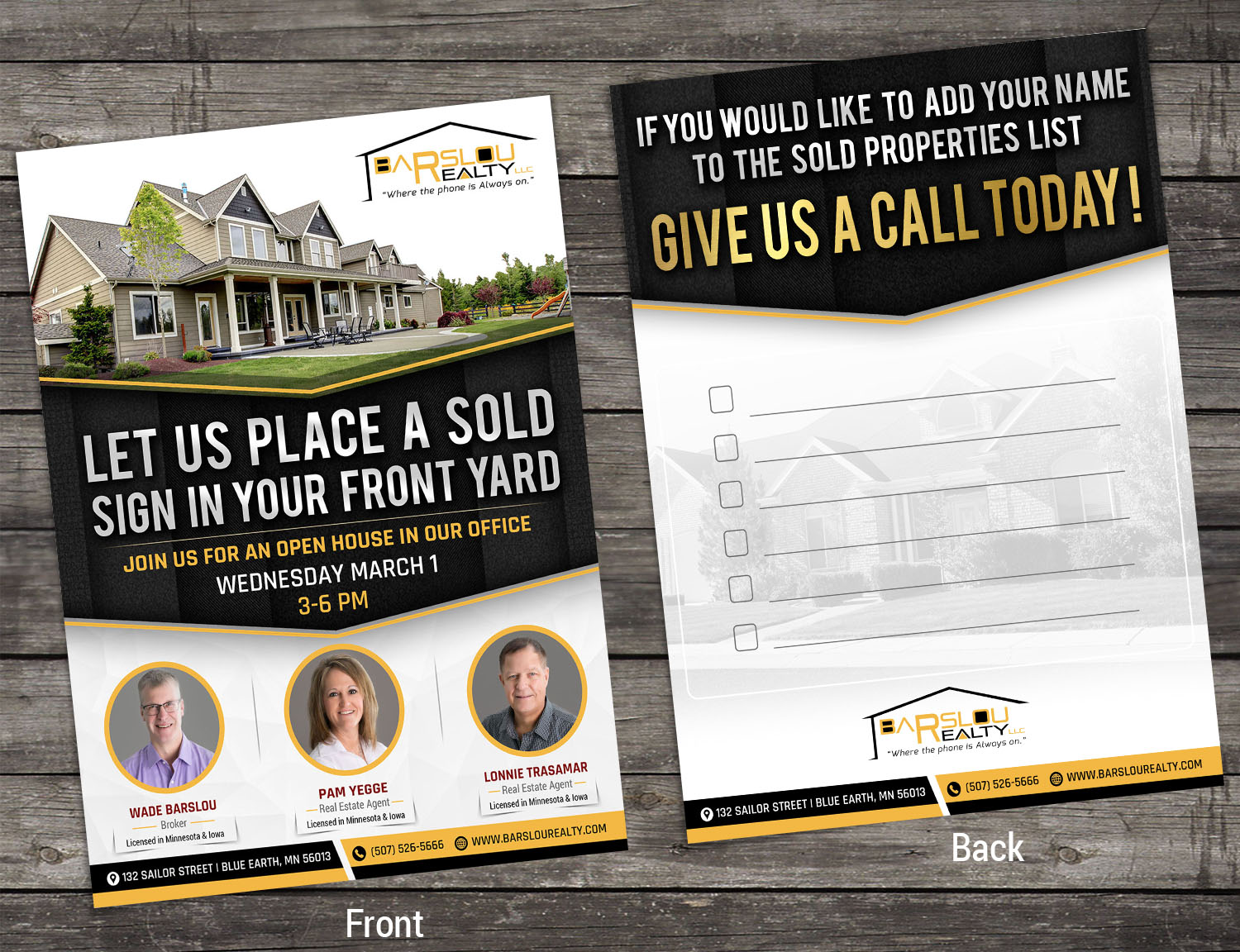 Diseño de Flyer por SAI DESIGNS para Barslou Realty, LLC | Diseño #13409927