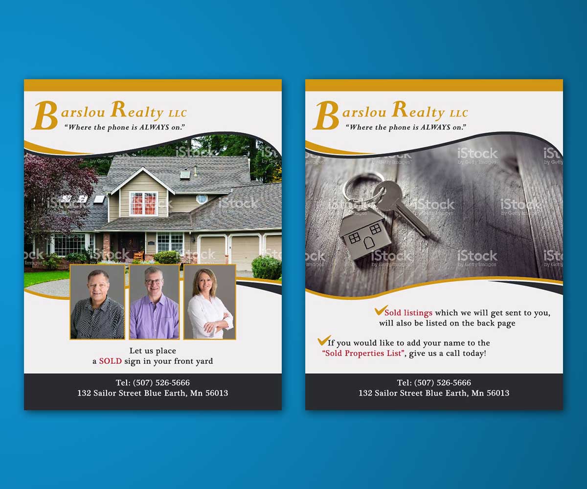 Flyer Design by netbill00 for Barslou Realty, LLC | Design #13450709