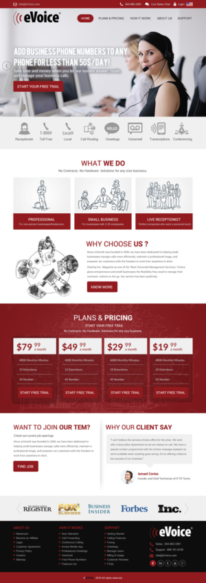 EVOICEFORLESS wordpress website  4 projects are included with this 