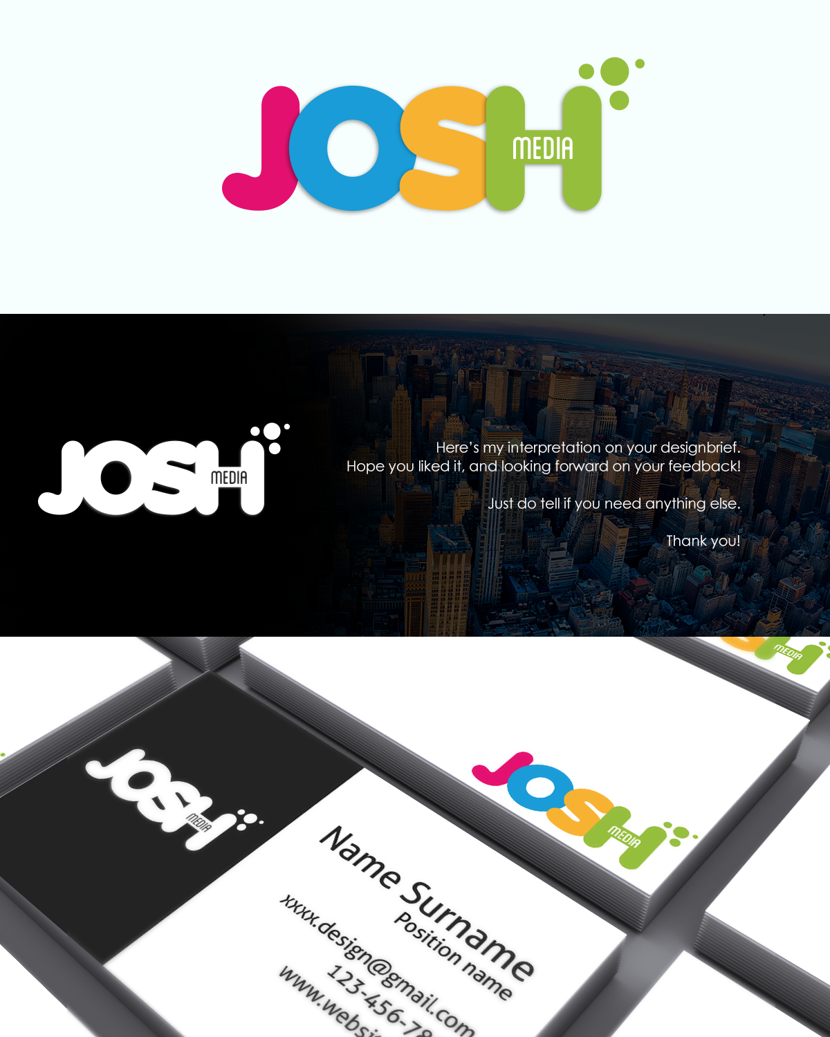Logo Design by RM DSGNS for Josh Media | Design #13384452