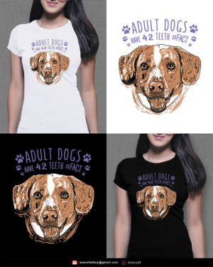 Fun, Educational Dog T-Shirt Design | Diseño de Camiseta por Fatboy Graphic