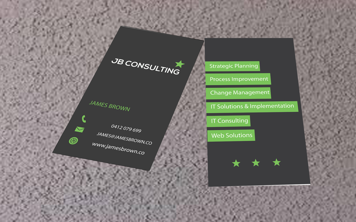 Business Card Design by HK Creatives for James Brown Consulting | Design #2460215