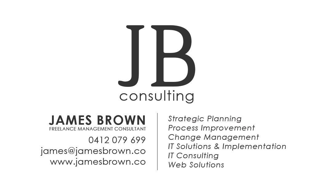 Visitenkarten-Design von Blank_ für James Brown Consulting | Design #2459370