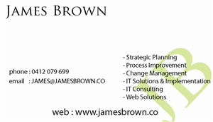 Visitenkarten-Design von Aiman Saeed für James Brown Consulting | Design #2471852