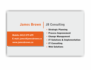 Business Card Design by IneseRo for James Brown Consulting | Design: #2463614
