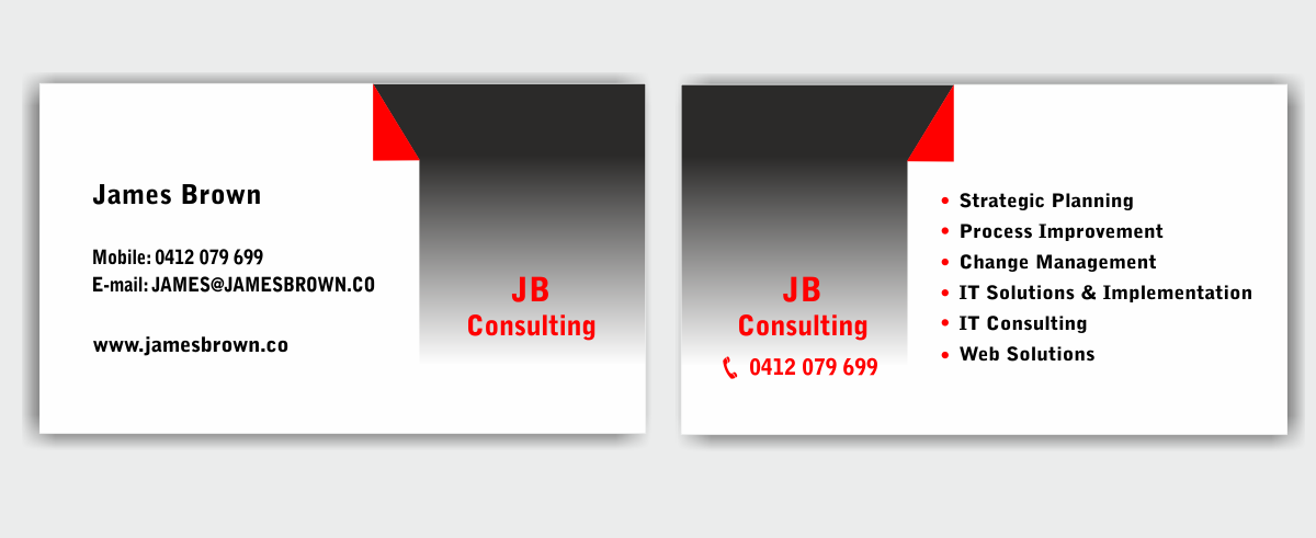 Visitenkarten-Design von IneseRo für James Brown Consulting | Design #2463624