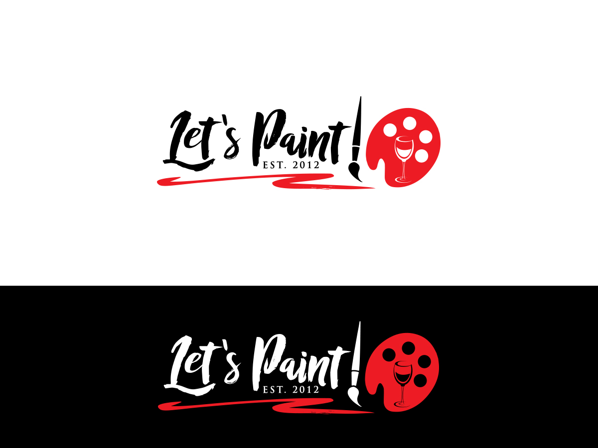 Logo Design by Slant Line Media for Let's Paint! | Design #13367941