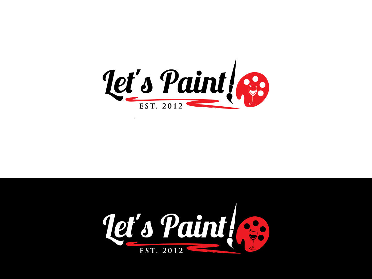 Logo Design by Slant Line Media for Let's Paint! | Design #13368332