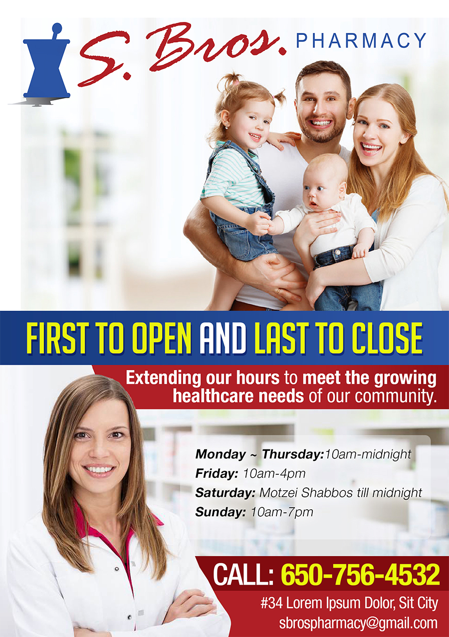 Flyer Design by Ichansanity for S Bros Pharmacy | Design #13387265