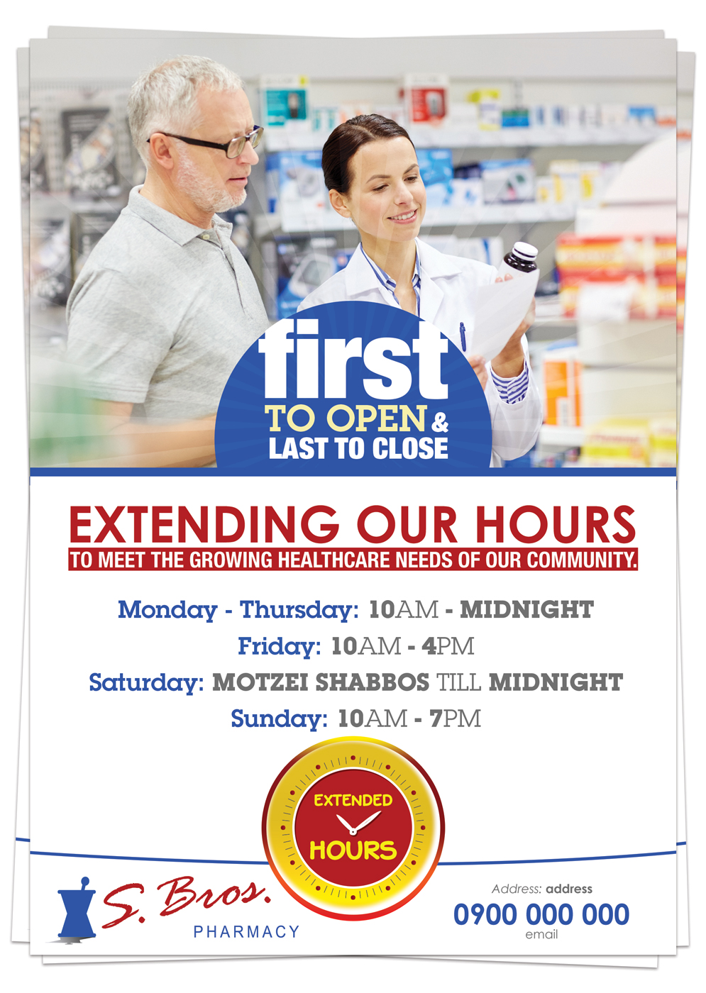 Flyer Design by UrbainFX for S Bros Pharmacy | Design #13387749