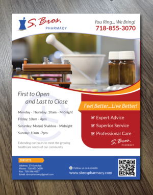 Flyer Design by Alexandar for S Bros Pharmacy | Design: #13381267