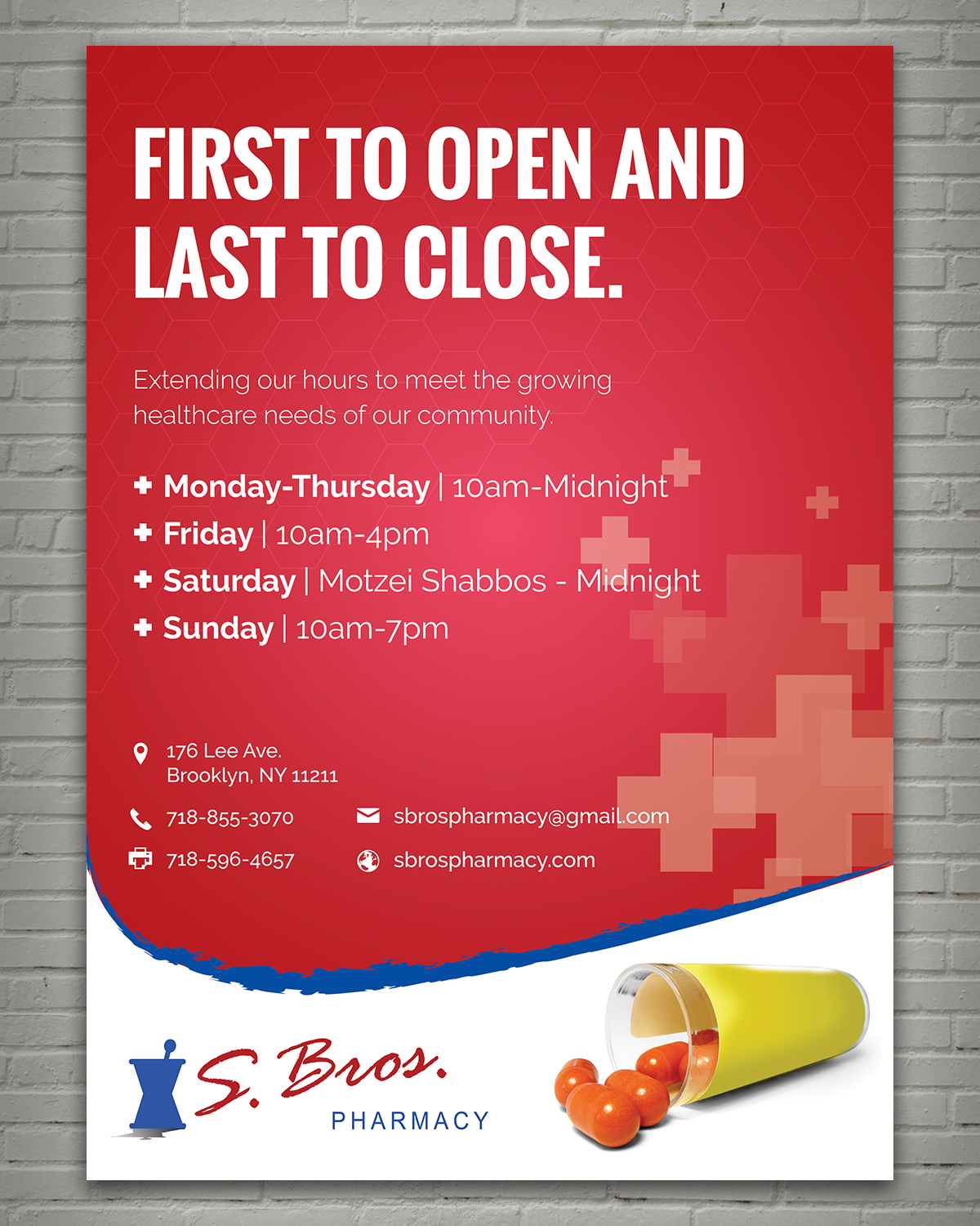 Flyer Design by sun_design for S Bros Pharmacy | Design #13382532