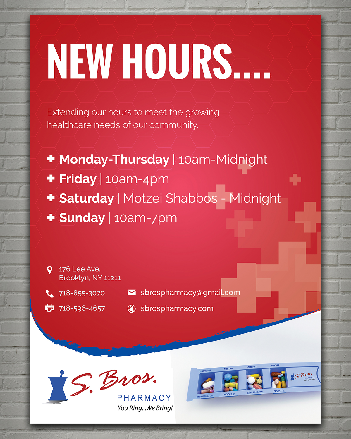 Flyer Design by sun_design for S Bros Pharmacy | Design #13389676