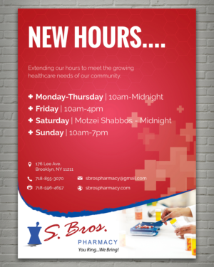 EXTENDED Store hours to serve your healthcare needs | Flyer Design by sun_design