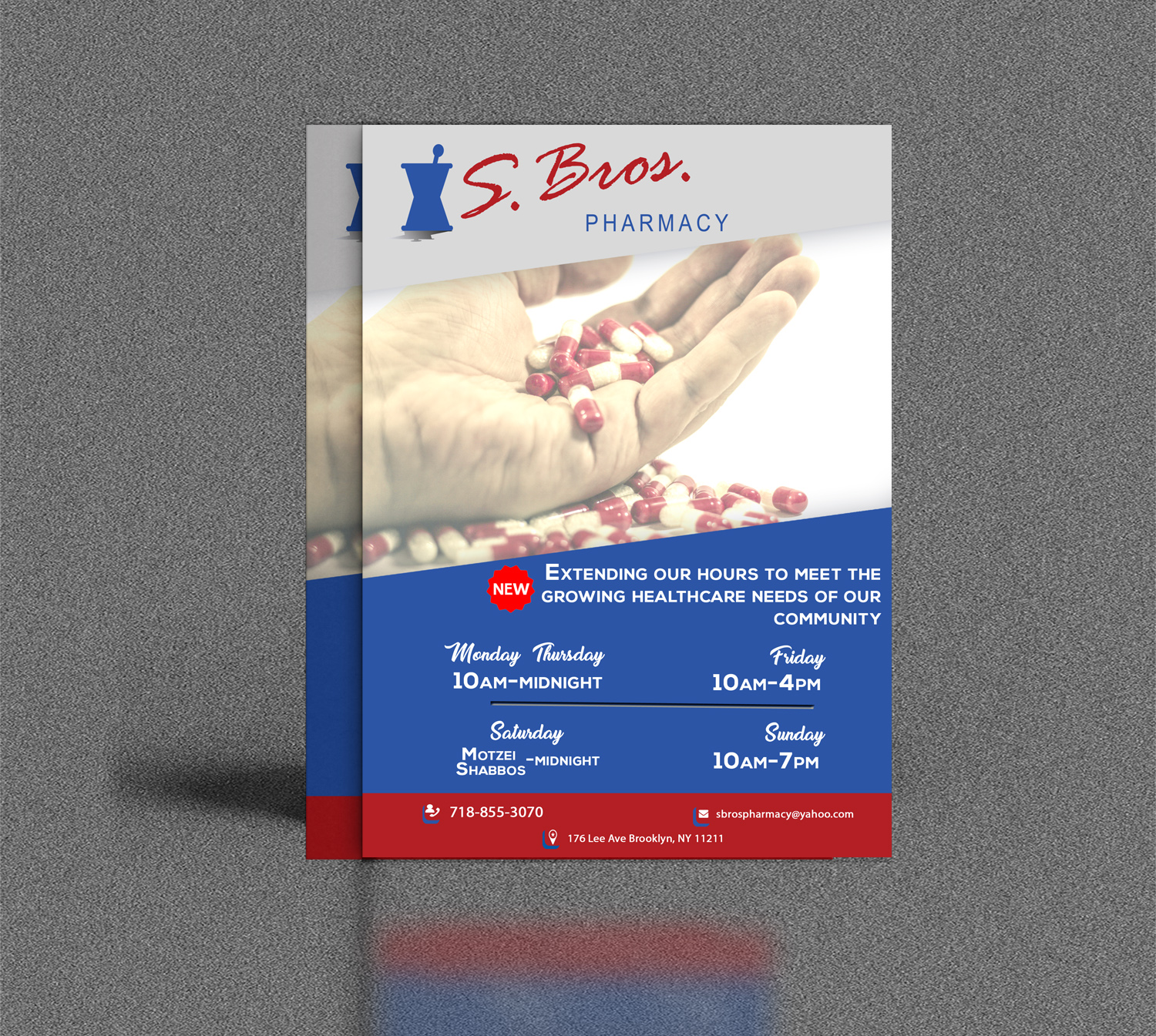 Design de Flyer par Kowzi pour S Bros Pharmacy | Design #13378375