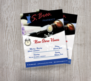 Diseño de Flyer por Kowzi para S Bros Pharmacy | Diseño: #13380588