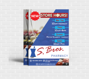 Diseño de Flyer por Kowzi para S Bros Pharmacy | Diseño: #13381907