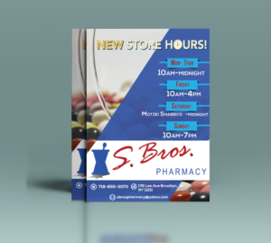 Diseño de Flyer por Kowzi para S Bros Pharmacy | Diseño: #13381908