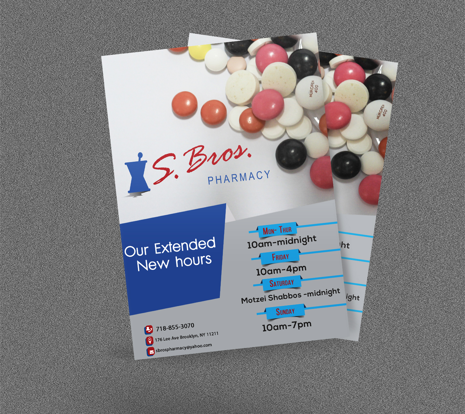 Design de Flyer par Kowzi pour S Bros Pharmacy | Design #13383233