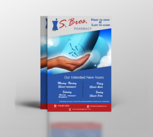 Diseño de Flyer por Kowzi para S Bros Pharmacy | Diseño: #13385663