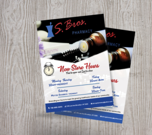 Diseño de Flyer por Kowzi para S Bros Pharmacy | Diseño: #13385665