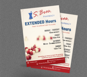 Diseño de Flyer por Kowzi para S Bros Pharmacy | Diseño: #13387182