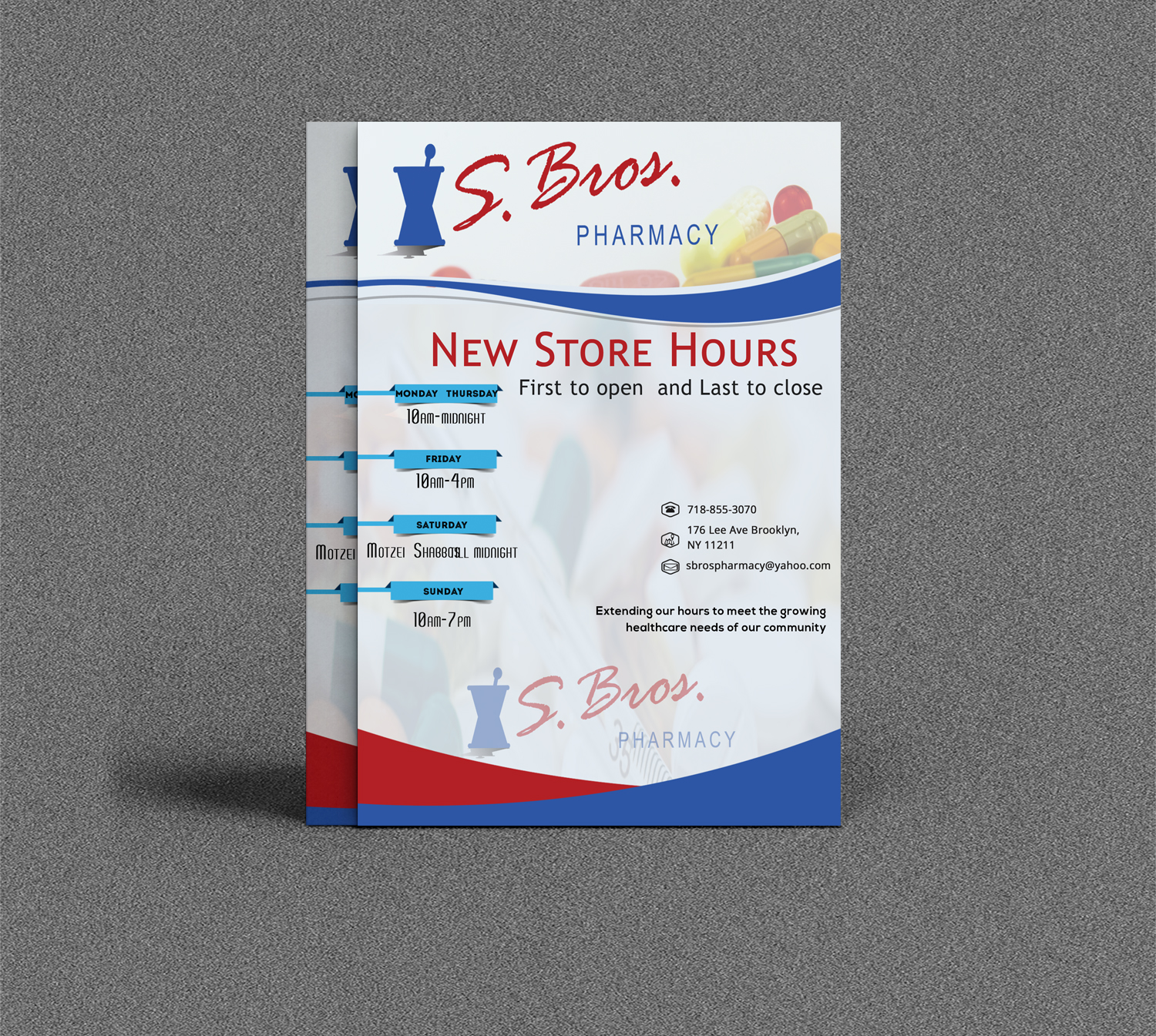 Flyer Design by Kowzi for S Bros Pharmacy | Design #13387402