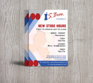 Flyer-Design von Kowzi für S Bros Pharmacy | Design: #13387483