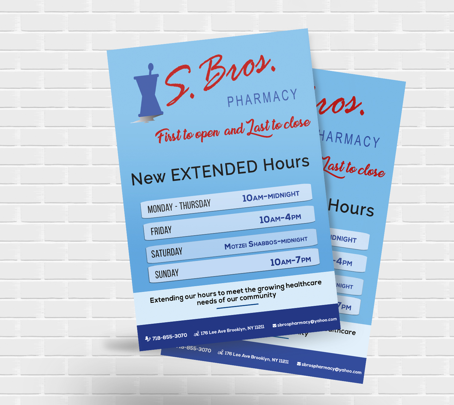 Flyer Design by Kowzi for S Bros Pharmacy | Design #13387744