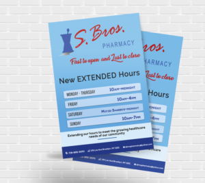 Flyer-Design von Kowzi für S Bros Pharmacy | Design: #13387744