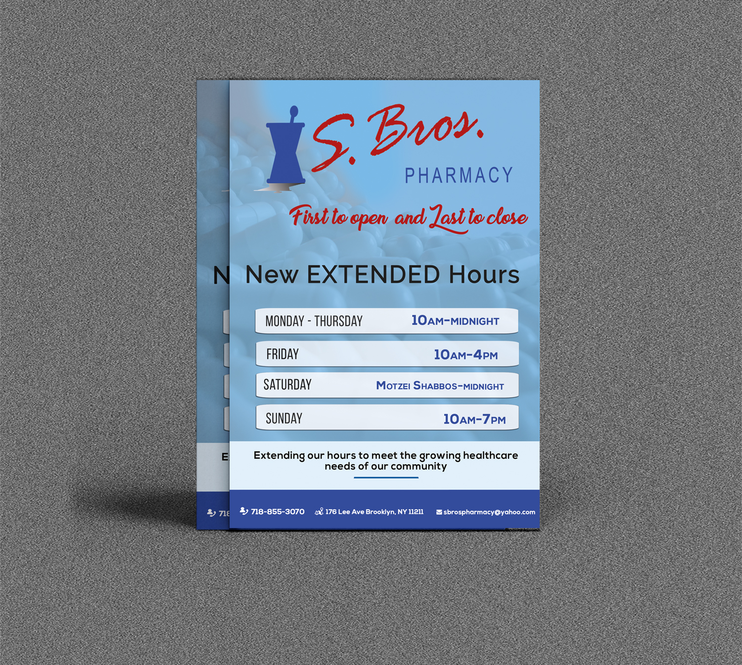 Flyer Design by Kowzi for S Bros Pharmacy | Design #13387745