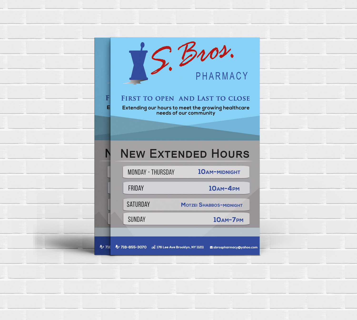 Flyer Design by Kowzi for S Bros Pharmacy | Design #13387746