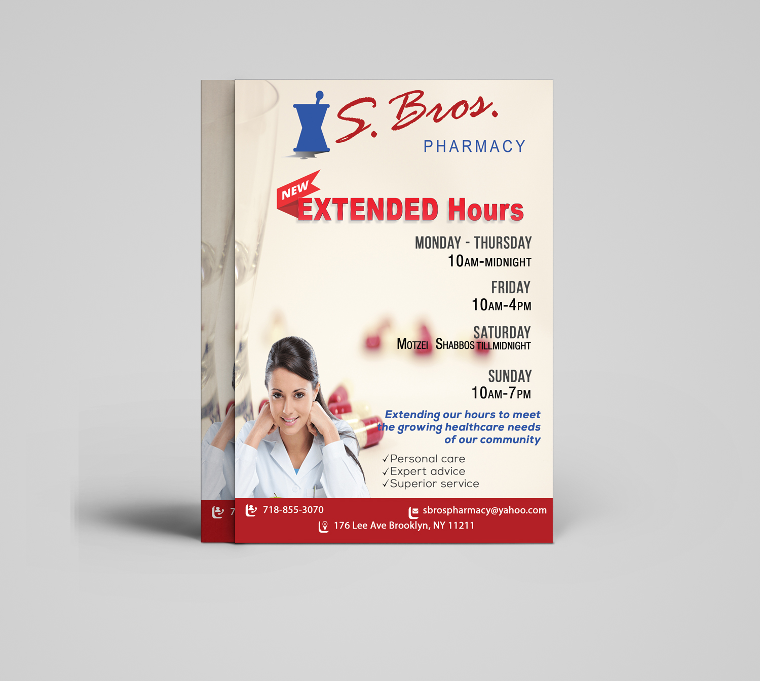 Flyer Design by Kowzi for S Bros Pharmacy | Design #13390379