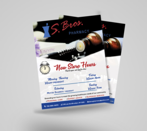 Flyer-Design von Kowzi für S Bros Pharmacy | Design: #13390533