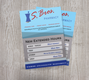 Flyer-Design von Kowzi für S Bros Pharmacy | Design: #13390599