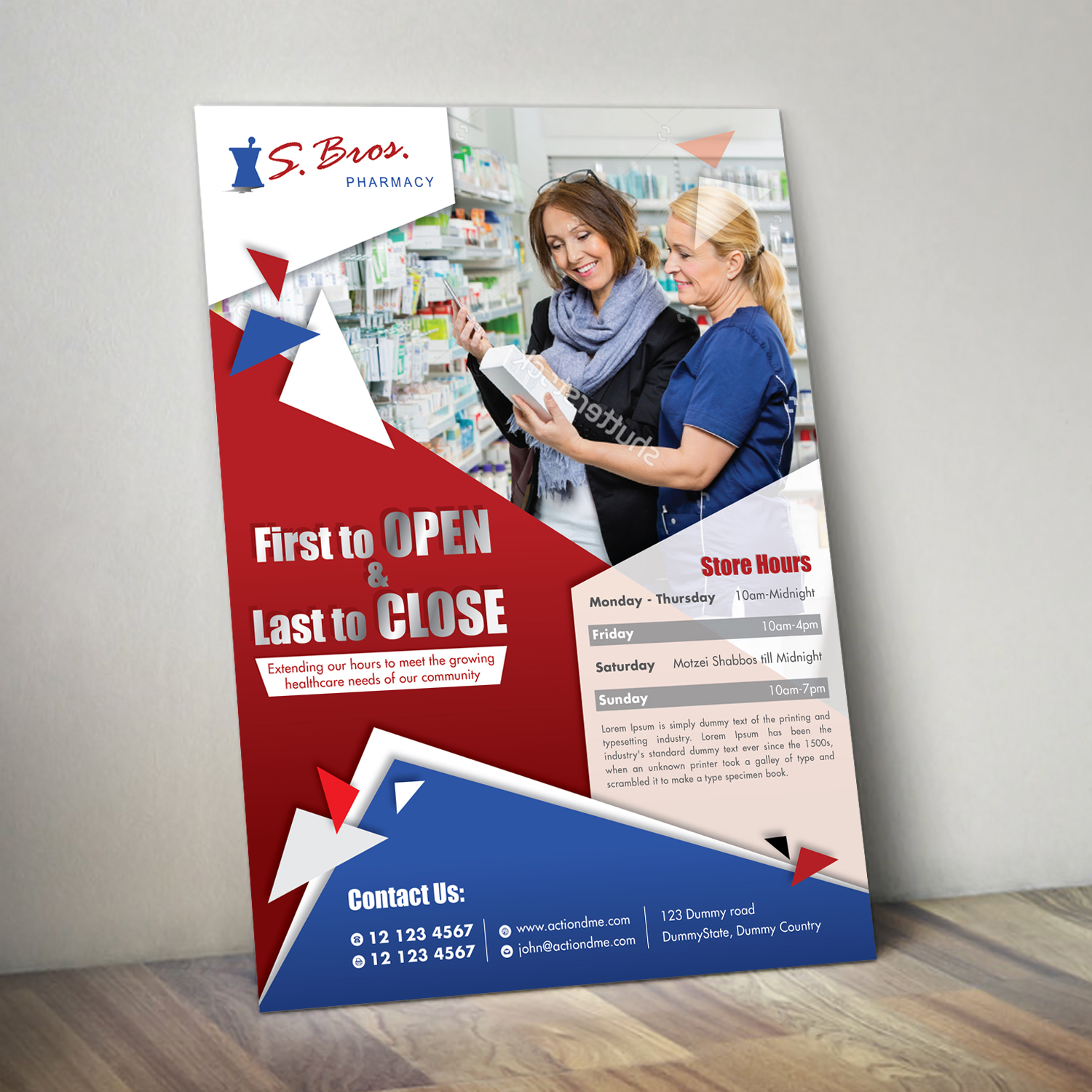 Flyer Design by tanmoy.pramanik for S Bros Pharmacy | Design #13379394