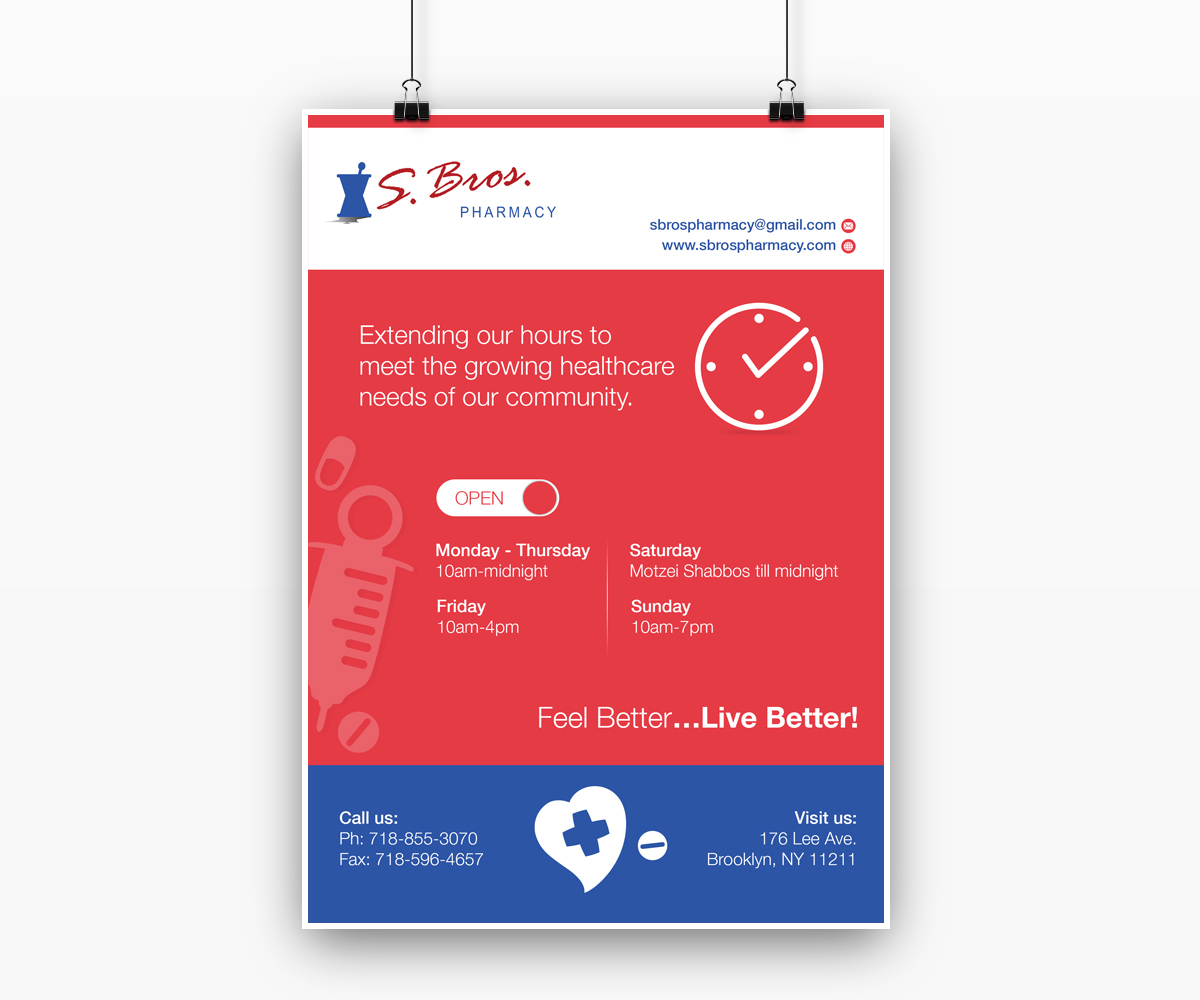Flyer Design by EDonzo for S Bros Pharmacy | Design #13402183