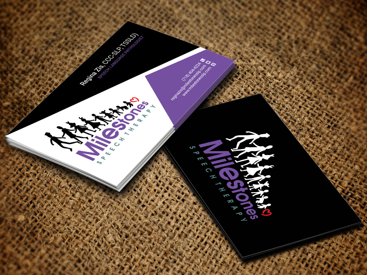 Business Card Design by Sandaruwan for Milestones | Design #13374492
