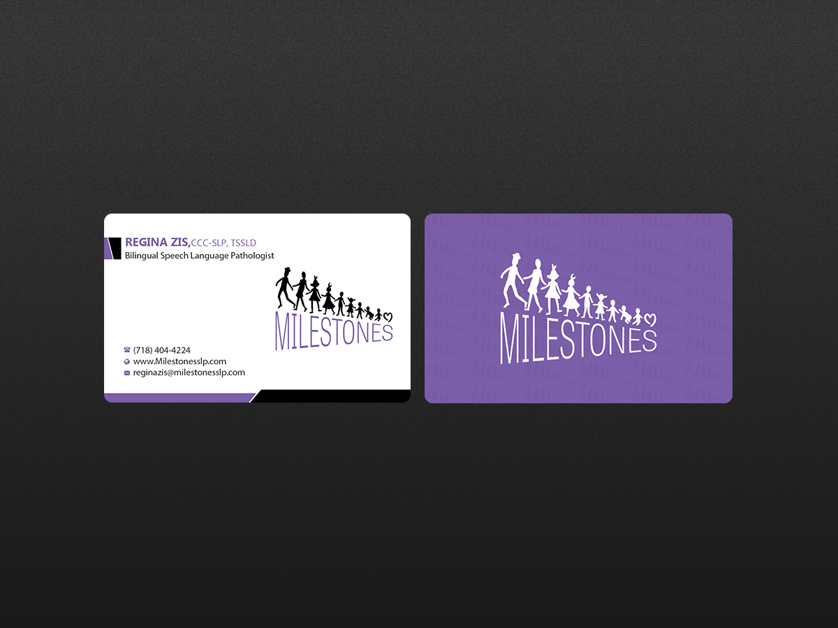 Business Card Design by Creations Box 2015 for Milestones | Design #13373780