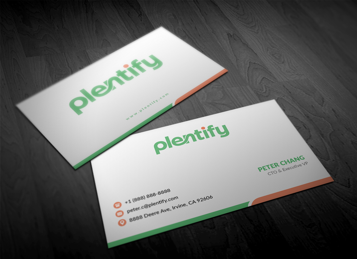 Business Card Design by Pointless Pixels India for Plentify | Design #13368331
